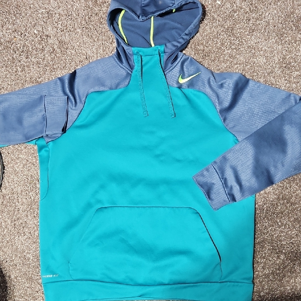 Nike Teal and Navy Hoodie